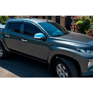 Window deflectors with chrome trim (4 pcs, Niken)