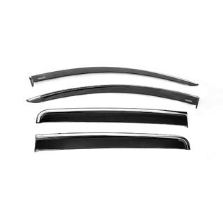 Window deflectors with chrome trim (4 pcs, Niken) photo 3