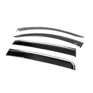 Window deflectors with chrome trim (4 pcs, Niken) photo 4