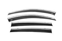 Toyota Rav 4 2013-2018 Window deflectors with chrome trim (4 pcs, Niken) photo 1