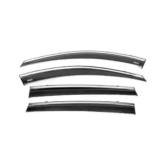 Window deflectors with chrome trim (4 pcs, Niken) photo 1