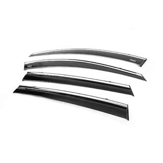 Window deflectors with chrome trim (4 pcs, Niken) photo 2