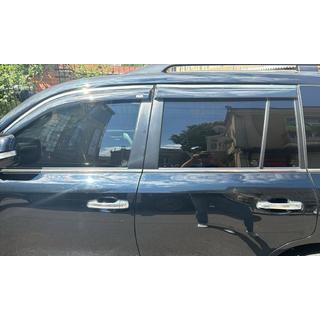 Window deflectors with chrome trim (4 pcs, Niken) Toyota Land Cruiser 200 2007-2021 photo 1