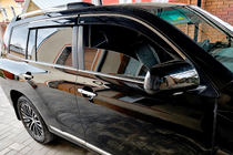 Toyota Highlander 2008-2013 Window deflectors with chrome trim (4 pcs, Niken) photo 4