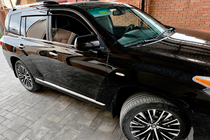 Toyota Highlander 2008-2013 Window deflectors with chrome trim (4 pcs, Niken) photo 2
