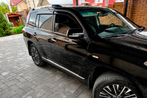 Toyota Highlander 2008-2013 Window deflectors with chrome trim (4 pcs, Niken) photo 6