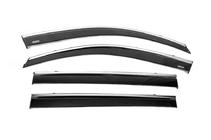 Toyota Highlander 2008-2013 Window deflectors with chrome trim (4 pcs, Niken) photo 3