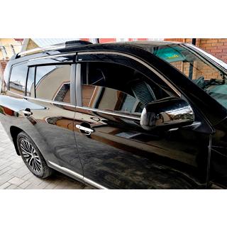 Window deflectors with chrome trim (4 pcs, Niken) photo 4