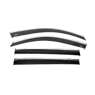 Window deflectors with chrome trim (4 pcs, Niken) photo 3