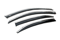 Chevrolet Malibu 2011-2018 Window deflectors with chrome trim (4 pcs, Niken) photo 4