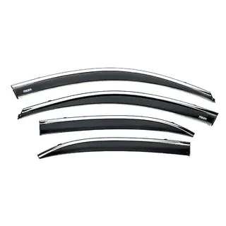Window deflectors with chrome trim (4 pcs, Niken) photo 2