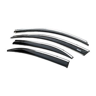 Window deflectors with chrome trim (4 pcs, Niken) Chevrolet Malibu 2011-2018 photo 3