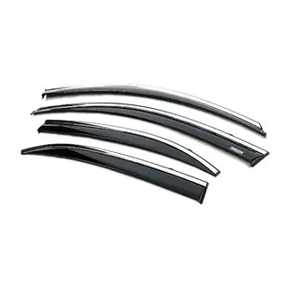 Window deflectors with chrome trim (4 pcs, Niken) photo 3