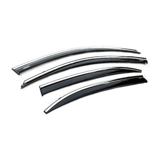 Window deflectors with chrome trim (4 pcs, Niken) Chevrolet Malibu 2011-2018 photo 4