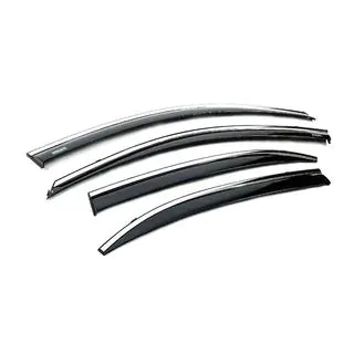 Window deflectors with chrome trim (4 pcs, Niken) photo 4