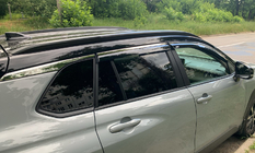 Toyota Corolla Cross 2020- Window deflectors with chrome trim (4 pcs, Niken) photo 9