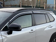 Toyota Corolla Cross 2020- Window deflectors with chrome trim (4 pcs, Niken) photo 1