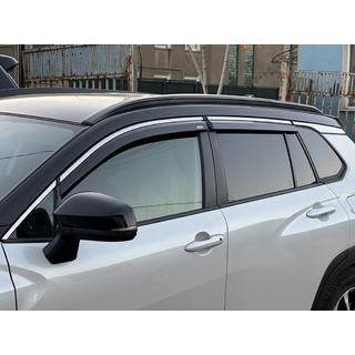 Window deflectors with chrome trim (4 pcs, Niken) photo 1