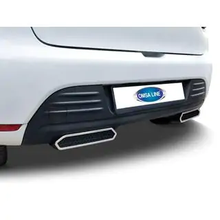 Exhaust tip trims for bumper (2 pcs, stainless steel) photo 1