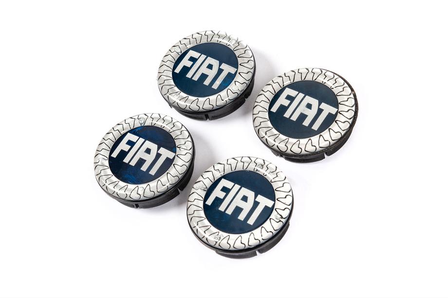 Fiat Wheel center caps V3 49/42.5 mm blue (4 pcs, 46746586) Image