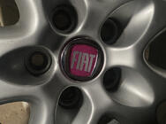 Fiat Wheel center caps V2 49/42.5 mm red (4 pcs, 0735448759) photo 2