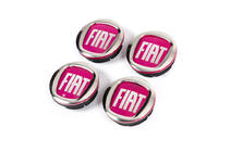 Fiat Wheel center caps V2 49/42.5 mm red (4 pcs, 0735448759) photo 3