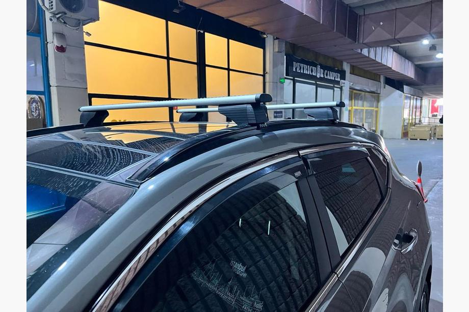 Hyundai Tucson TL 2016-2021 Cross bars for integrated roof rails lockable Wizard V2 (2 pcs) 115cm, black Photo 2