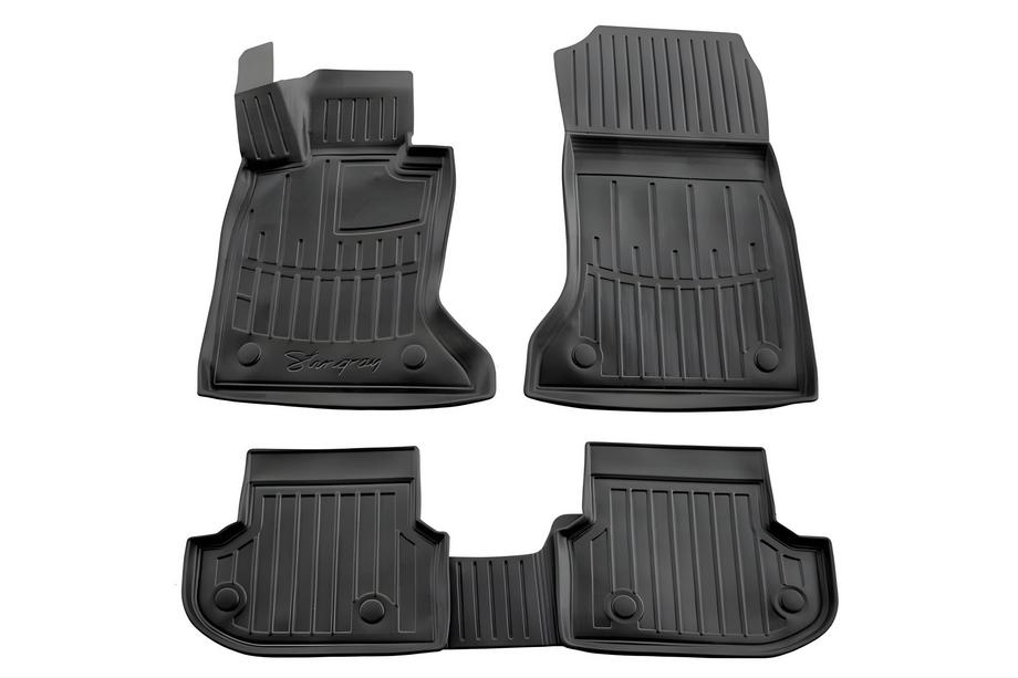 BMW 5 Series F10/F11 2010–2016 Stingray 3D Rubber Floor Mats (2013-2016, 5 pcs, Polyurethane) Image