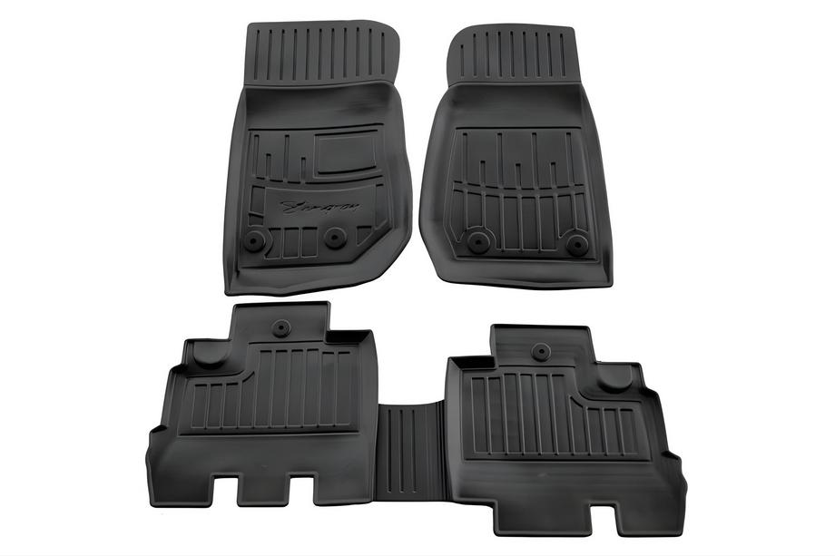 Jeep Wrangler 2007-2017 Stingray 3D Floor Mats (5D, 5 pcs, Polyurethane) Image