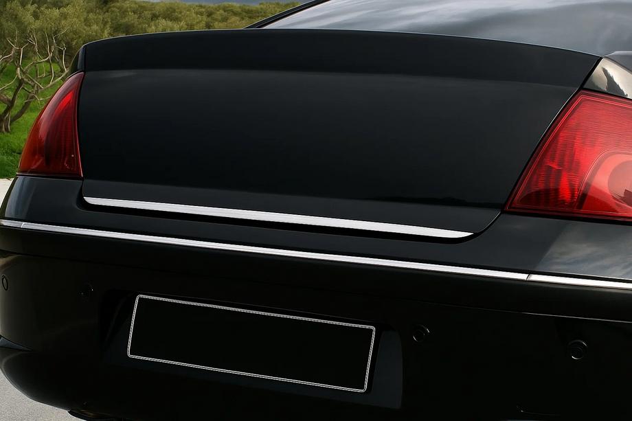 Peugeot 407 2004-2011 Trunk trim stainless steel Carmos - Turkish Stainless Steel Image