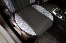 Car Seat Cover ECO and Fabric (1 pc, Grey with grey stitching + fabric) photo 6