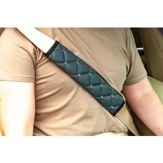 Seat Belt Pads ECO (2 pcs, Grey with Grey Stitching) photo 1