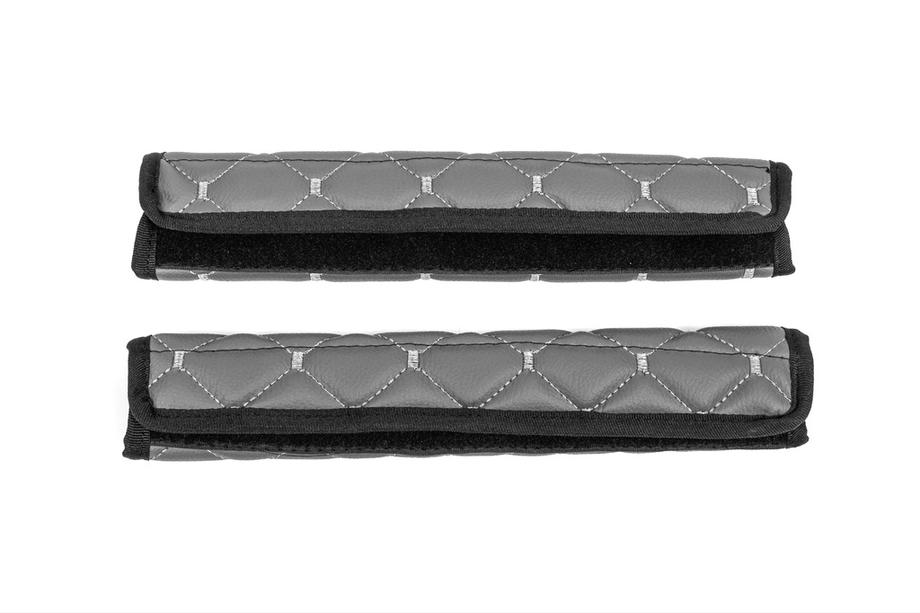 Seat Belt Pads ECO (2 pcs, Grey with Grey Stitching) Photo 7