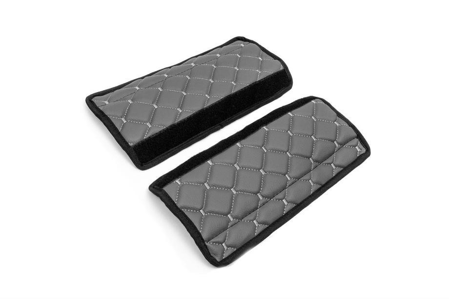 Seat Belt Pads ECO (2 pcs, Grey with Grey Stitching) Photo 8