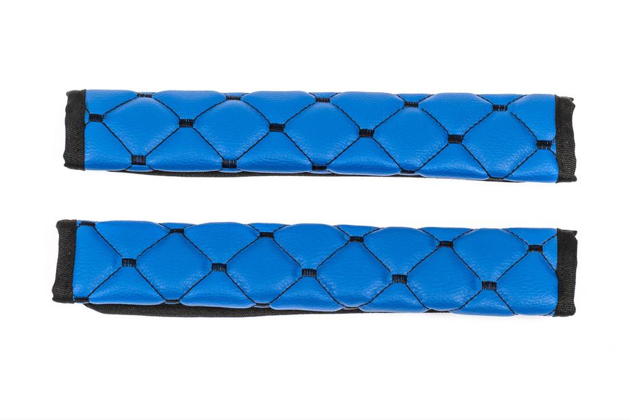 Seat Belt Pads ECO (2 pcs, Blue with Black Stitching) Photo 3