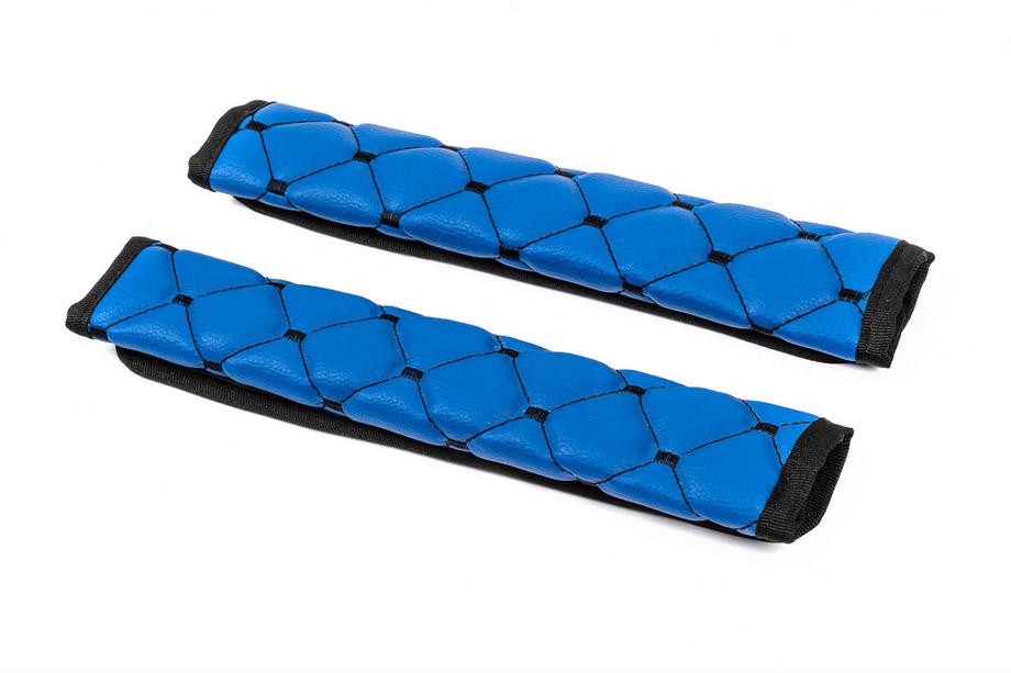 Seat Belt Pads ECO (2 pcs, Blue with Black Stitching) Photo 4