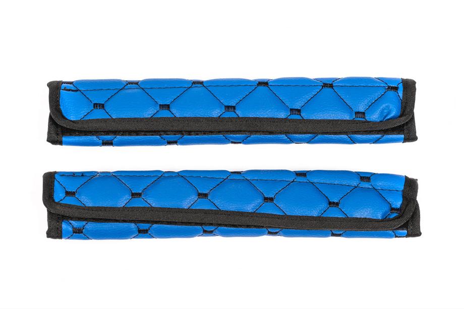 Seat Belt Pads ECO (2 pcs, Blue with Black Stitching) Photo 5