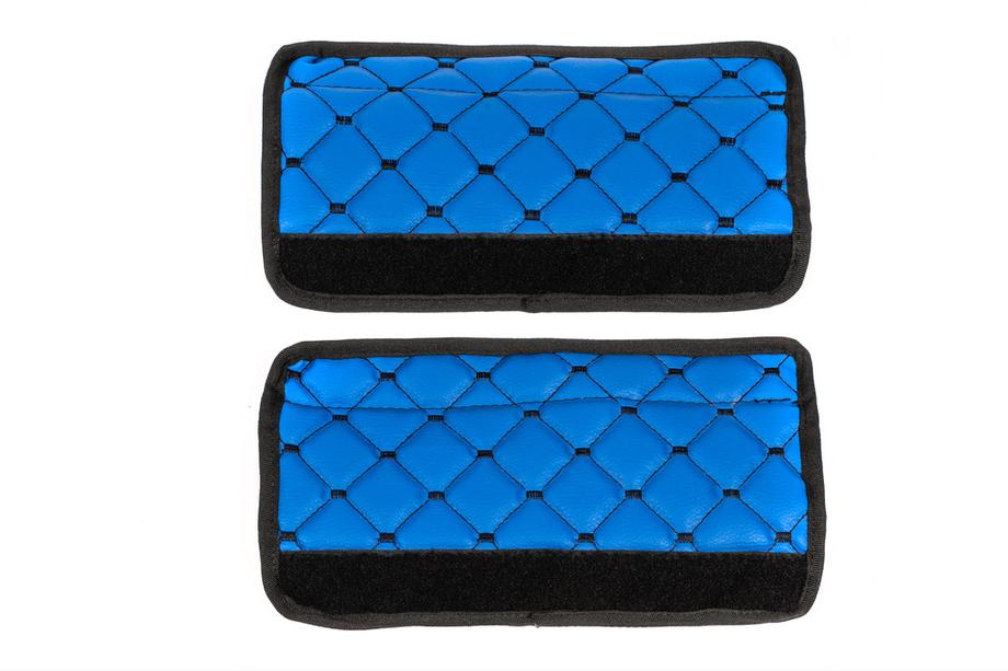 Seat Belt Pads ECO (2 pcs, Blue with Black Stitching) Photo 6