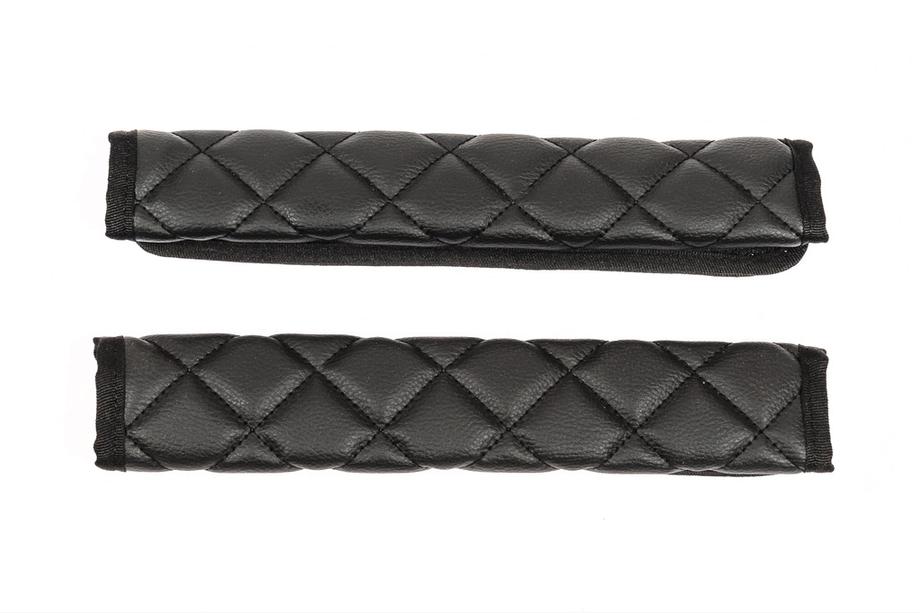 Seat Belt Pads ECO (2 pcs, Black with black stitching) Photo 4