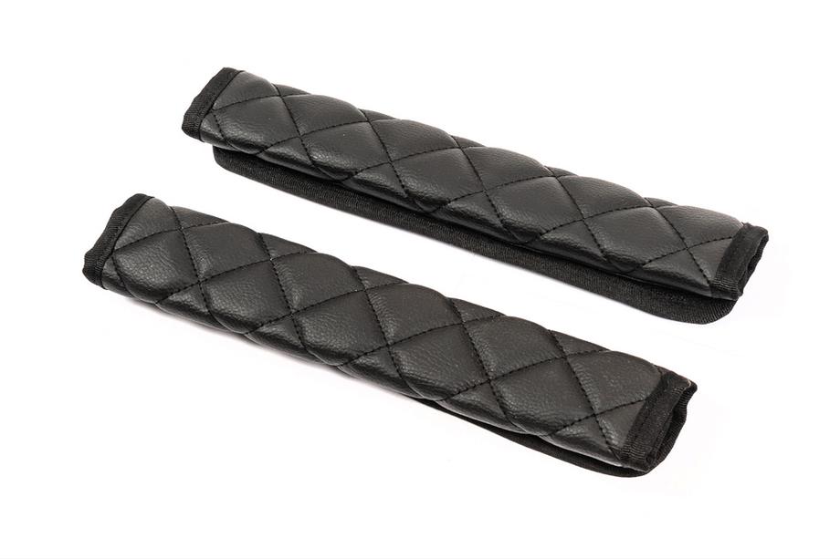 Seat Belt Pads ECO (2 pcs, Black with black stitching) Photo 3