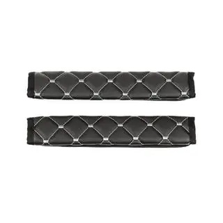 Seat Belt Pads ECO (2 pcs, Black with Grey Stitching) photo 4