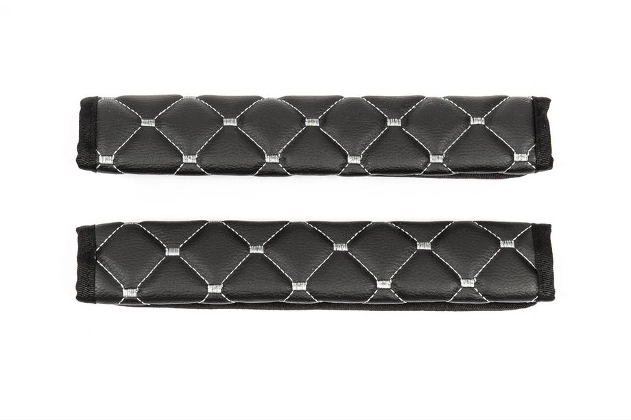 Seat Belt Pads ECO (2 pcs, Black with Grey Stitching) Photo 4