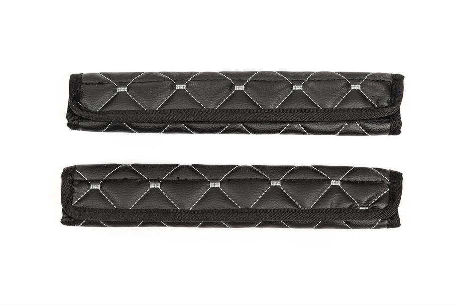 Seat Belt Pads ECO (2 pcs, Black with Grey Stitching) Photo 5