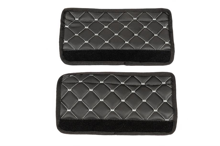 Seat Belt Pads ECO (2 pcs, Black with Grey Stitching) Photo 7
