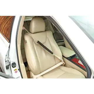 Seat Belt Pads ECO (2 pcs, Black with Red Stitching) photo 2