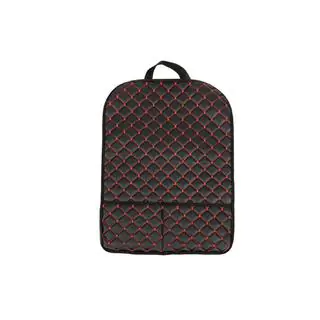 Car Seat Back Organizer ECO (1 pc, Black with Red Stitching) photo 3