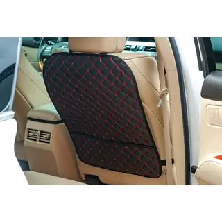 Car Seat Back Organizer ECO (1 pc, Black with Red Stitching) photo 1