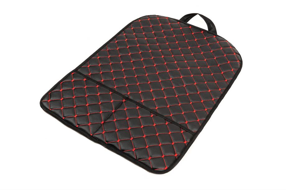 Car Seat Back Organizer ECO (1 pc, Black with Red Stitching) Photo 4