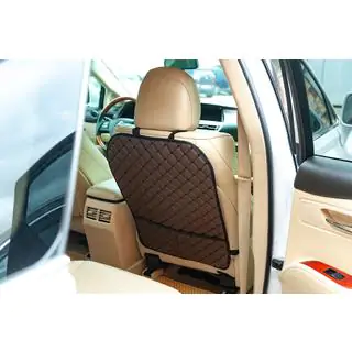Car Seat Back Organizer ECO (1 pc, Brown with Black Stitching) photo 1