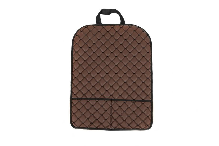 Car Seat Back Organizer ECO (1 pc, Brown with Black Stitching) Photo 3